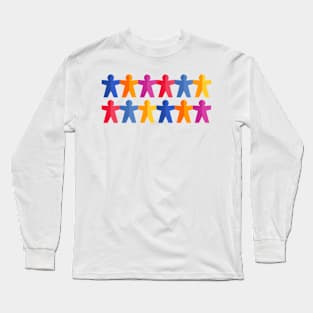 Paper People Chain Long Sleeve T-Shirt